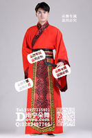 大红云纹汉服男装