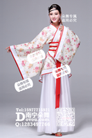 粉色碎花汉服女装