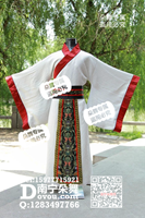 白衣红边高贵汉服唐装