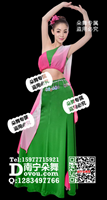 绿色粉纱宽摆傣族