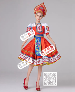 红白俄罗斯族蓬蓬裙