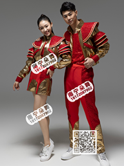 大红金边铠甲风龙腾虎跃男女当代