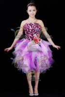 紫红金短裙主持演唱服